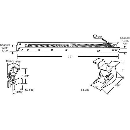 Strybuc 30in Window Channel Balance 60-292-26